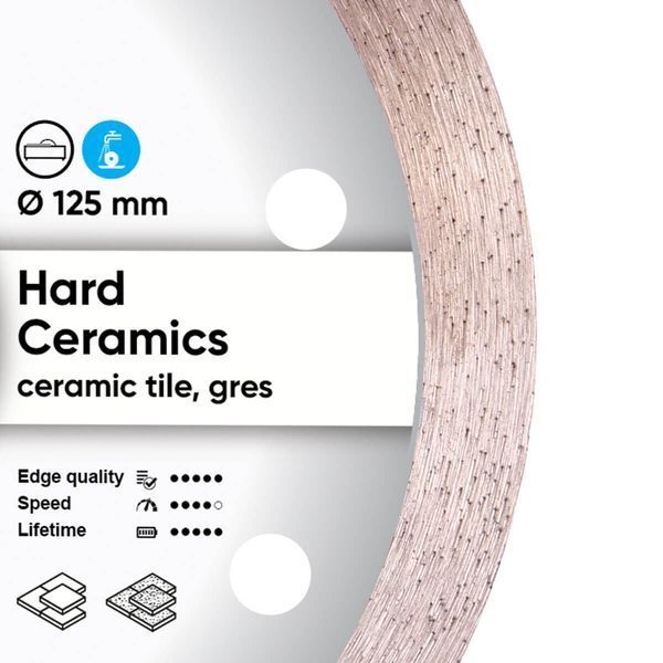 Круг алмазний вiдрiзний 1A1R 125x1,4/1,0x10x22,23 Hard ceramics 11115048010 фото