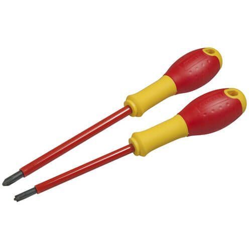 Набір з двох ізольованих викруток для електриків FatMax VDE 1000V STANLEY FMHT0-62648 FMHT0-62648 фото