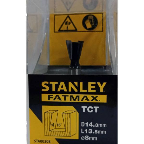 Фреза по дереву ласточкин хвост діаметром 14.3 мм STANLEY STA80308 STA80308 фото