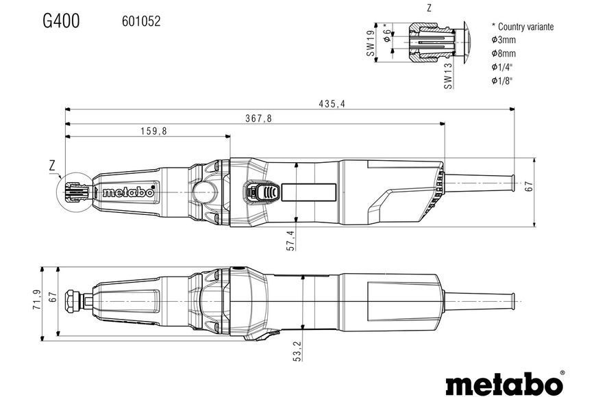 G 400 (601052000) Прямошліфувальна машина 601052000 фото