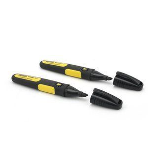 Набор з двох плоских маркерів FatMax&reg; з плоским наконечником і стійким чорним чорнилом STANLEY 0-47-314 0-47-314 фото
