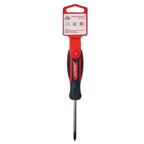 Викрутка хрестова Vitals Master S2, PH1х75 мм 179523 фото Викрутка хрестова Vitals Master S2, PH1х75 мм 179523 фото