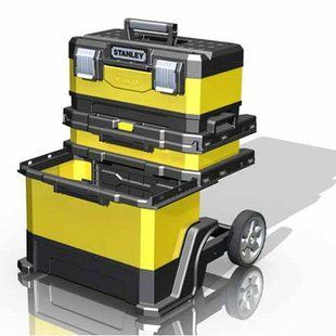 Ящик металлопластмассовий Rolling Workshop, розміри 568x730x389 мм, на колесах STANLEY 1-95-621 1-95-621 фото