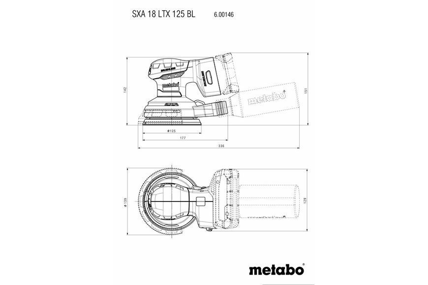 SXA 18 LTX 125 BL (600146840) Акумуляторна ексцентрикова шліфувальна машина 600146840 фото
