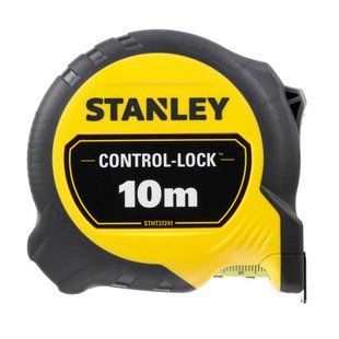 Рулетка вимірювальна CONTROL-LOCK довжиною 10 м, шириною 25 мм, в обгумованому корпусі, з подвійною шкалою STANLEY STHT37241-3 STHT37241-3 фото