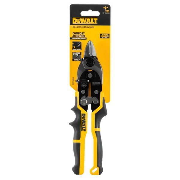 Ножиці по металу ERGO Aviation довжиною 235 мм, прямі з короткими губками DeWALT DWHT14694-0 DWHT14694-0 фото Ножиці по металу ERGO Aviation довжиною 235 мм, прямі з короткими губками DeWALT DWHT14694-0 DWHT14694-0 фото