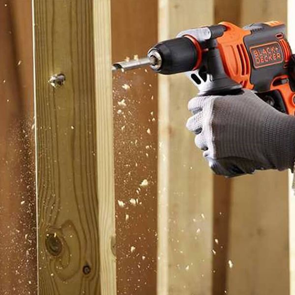 Дриль мережевий ударний BLACK+DECKER BEH550K BEH550K фото