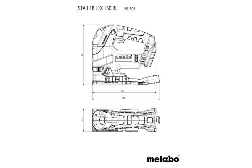 STAB 18 LTX 150 BL (601503850) Акумуляторний лобзик 601503850 фото
