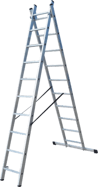 Драбина 2-секц. розкл. 2*10сх. 2,7-4,5м VHR Т(Н) VHR Т(Н) 2*10 фото