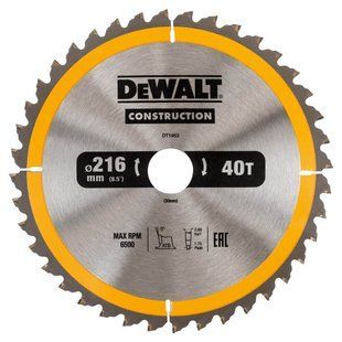 Диск пилковий СONSTRUCTION DeWALT DT1953 DT1953 фото