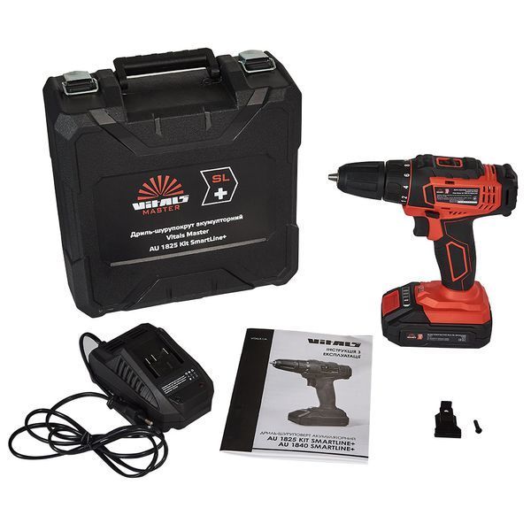 Дриль-шурупокрут акумуляторний Vitals Master AU 1825 Kit Smartne+ 184442 фото