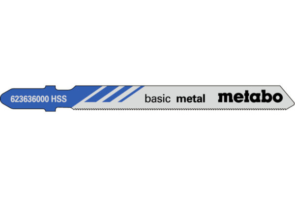 25 пилкових полотен Metabo для лобзиків «basic metal». 66/ 0.7 мм (623693000)