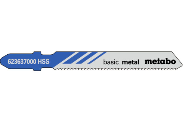 5 пилкових полотен Metabo для лобзиків «basic metal». 51/ 1.2 мм (623637000)