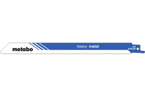 5 пилкових полотен Metabo для шабельних пилок «heavy metal». 225 x 1.25 мм (628261000)