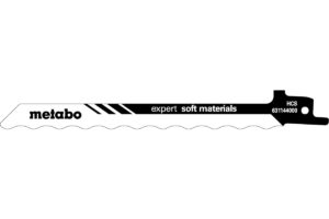 2 пилкових полотна Metabo для шабельних пилок «expert soft materials». 150 x 1.0 мм (631144000)