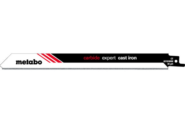 2 пилкових полотна Metabo для шабельних пилок «expert cast iron». 225/ 1.25 мм (631818000)