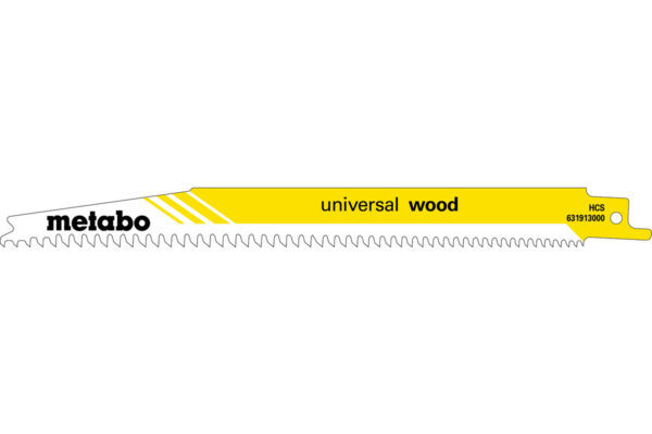 2 пилкових полотна Metabo для шабельних пилок «universal wood». 200 x 1.25 мм (631910000)