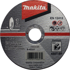 Тонкий відрізний диск для алюмінію 125×1.0 A60T, плаский MAKITA B-45331