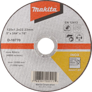 Тонкий відрізний диск для нержавіючої сталі 125х1,2 60Т, плаский MAKITA D-18770