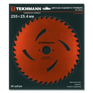 Диск Tekhmann з порошковим покриттям до садового Тримери діаметр 255 мм зубців 40 з Т-профілем зуба TEKHMANN