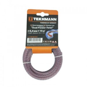 Волосінь для садових триммеров Tekhmann “Dual flower-twist” 2,4 мм х 15 м TEKHMANN