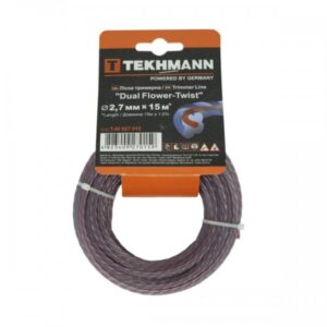 Волосінь для садових триммеров Tekhmann “Dual flower-twist” 2,7мм х 15 м TEKHMANN