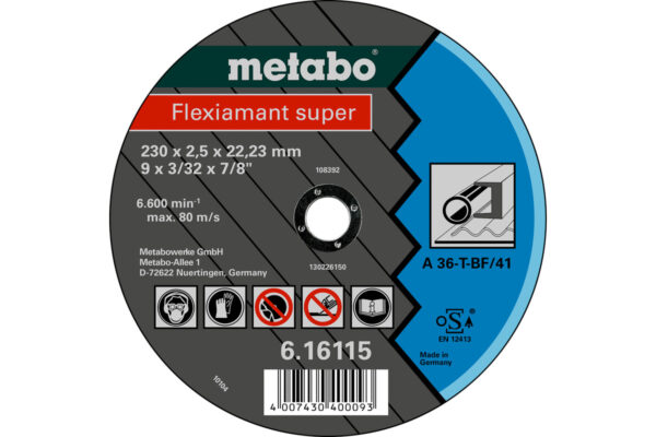Відрізний диск Metabo super 150×2,0x22,23 сталь, TF 41 (616109000)