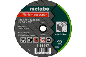 Відрізний диск Metabo super 180×3,0x22,23 камінь, TF 41 (616143000)
