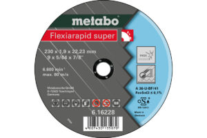 Відрізний диск Metabo super 230×1,9×22,23 Inox, TF 41 (616228000)