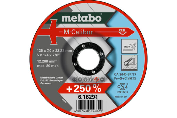 Відрізний диск Metabo 125 x 7,0 x 22,23 Inox, SF 27 (616291000)