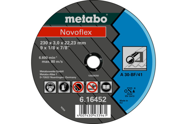 Відрізний диск Metabo 230×3,0x22,23 сталь, TF 41 (616452000)