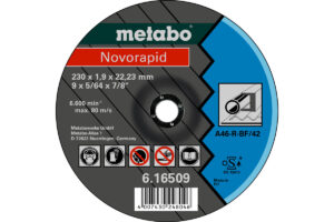 Відрізний диск Metabo 230 x 1,9 x 22,23 мм, сталь, TF 42 (616509000)