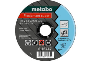 Відрізний диск Metabo super 125×6,0x22,23 Inox, SF 27 (616747000)