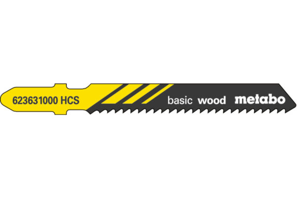 5 пилкових полотен Metabo для лобзиків «basic wood». 51/ 2.0 мм (623631000)