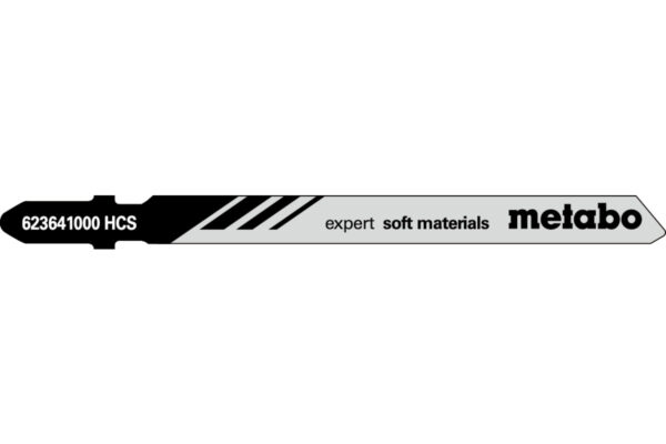 5 ножів пилкових полотен Metabo для лобзиків «expert soft materials». 74 мм (623641000)