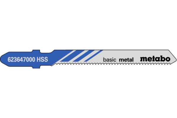 5 пилкових полотен Metabo для лобзиків «basic metal». 51/ 1.2 мм (623647000)