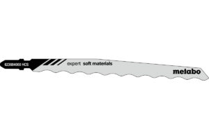 3 ножа пилкових полотен Metabo для лобзиків «expert soft materials». 126 мм (623684000)