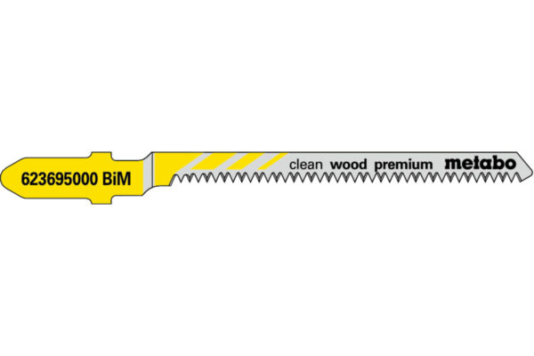 5 пилкових полотен Metabo для лобзиків «clean wood premium». 57/ 1.4 мм (623695000)