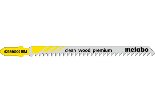 5 пилкових полотен Metabo для лобзиків «clean wood premium». 91/ 3.0 мм (623696000)