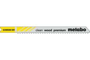 5 пилкових U – подібних полотен Metabo для лобзиків «clean wood premium». 82/2.5 мм (623905000)