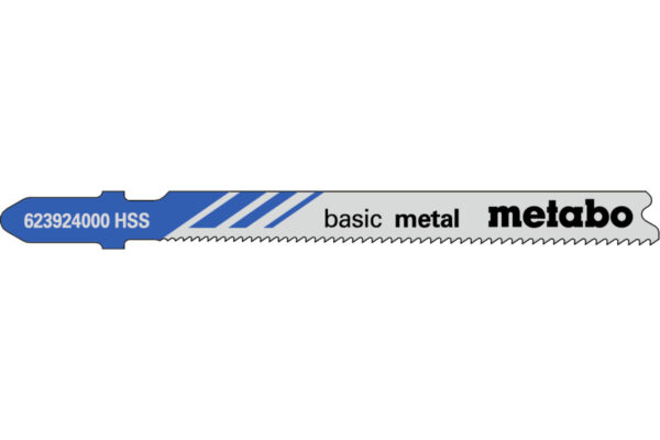 5 пилкових полотен Metabo для лобзиків «basic metal». 66 мм/progr. (623924000)