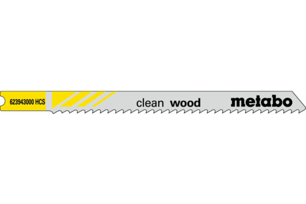 5 пилкових U – подібних полотен Metabo для лобзиків «clean wood». 82/2.5 мм (623943000)