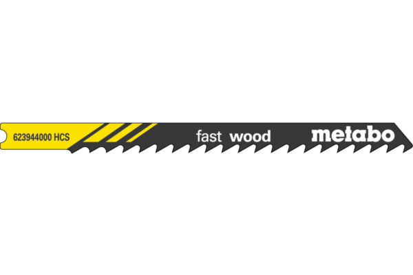 5 пилкових U – подібних полотен Metabo для лобзиків «fast wood». 82/4.0 мм (623944000)