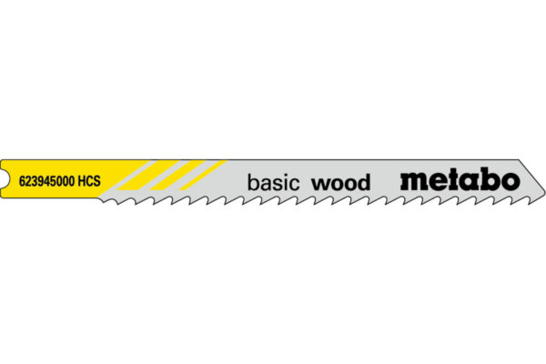 5 пилкових U – подібних полотен Metabo для лобзиків «basic wood». 74/ 3.0 мм (623945000)