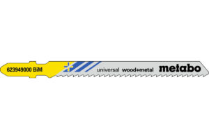 5 пилкових полотен Metabo для лобзиків «universal wood + metal». 90/ 2.5 мм (623949000)