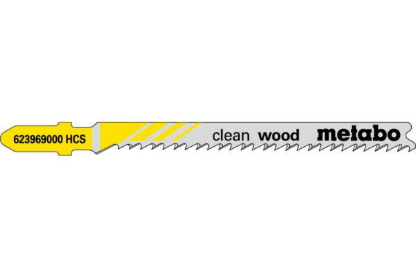 5 пилкових полотен Metabo для лобзиків «clean wood». 74/ 2.7 мм (623969000)