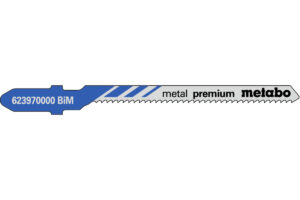 5 пилкових полотен Metabo для лобзиків «metal premium». 57/ 1.5 мм (623970000)