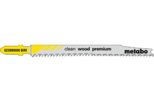 5 пилкових полотен Metabo для лобзиків «clean wood premium». 93/ 2.2 мм (623999000)