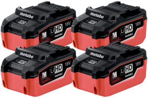 Набір із 4 акумуляторних блоків Metabo LiHD 18 В / 5.5 А·г (625154000)