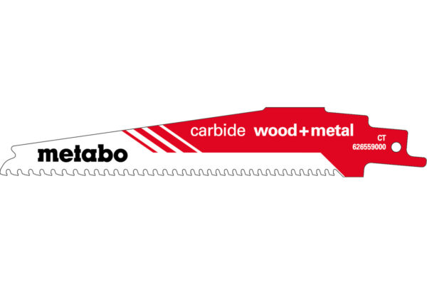 Пилкове полотно Metabo для шабельної пилки «carbide wood + metal». 150 x 1.25 мм (626559000)